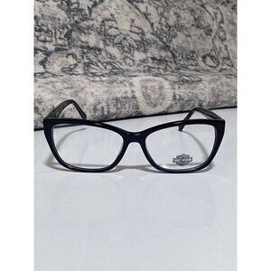 NEW Harley-Davidson Cat-Eye RX Eyeglasses in a Glossy Black Frame